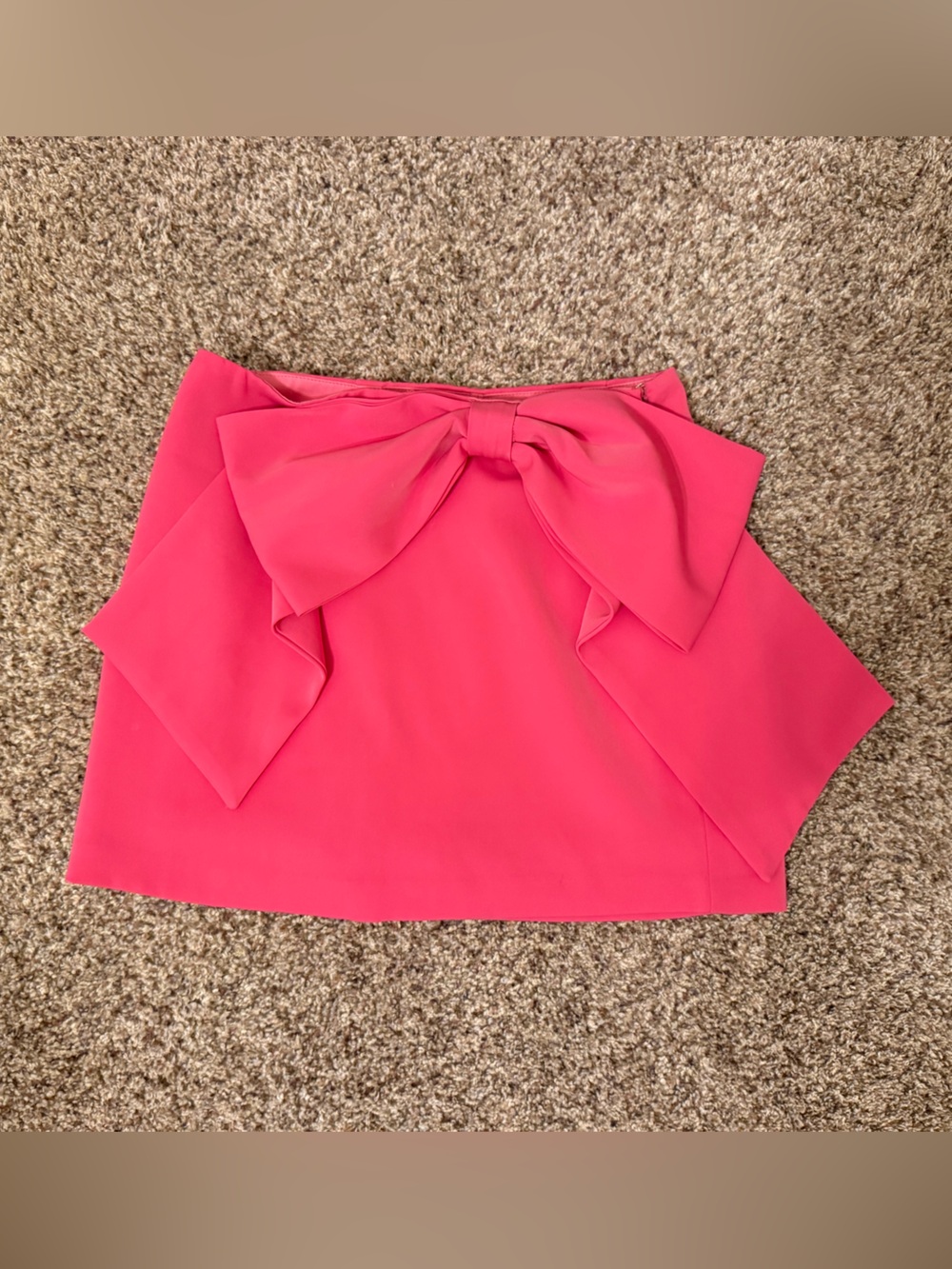 Pink Bow-Detail Mini Skirt